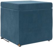 vidaXL Kruk Blauw 41 x 41 x 40 cm Velvet en Geëngineerd Hout