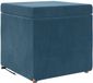 vidaXL Kruk Blauw 41 x 41 x 40 cm Velvet en Geëngineerd Hout