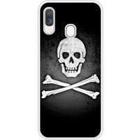 Samsung Bedrukt siliconen hoesje compatibel met Galaxy A40 Drapeau Pirate