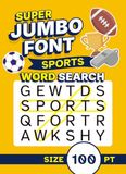 Super Jumbo Font Sports Word Search Size 100 pt: Puzzle Book with Giant XL Print for Visually Impaired Adults