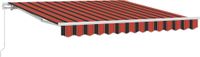 vidaXL Parasol extensible, orange et marron, 300 x 250 cm