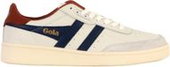 Gola Chaussures de sport de contact pour hommes, taille 41, blanc, extérieur en cuir, rayé