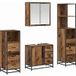 Maison Exclusive - Ensemble d'accessoires de salle de bain, 4 pièces. Fabriqué en bois recyclé et fibre de bois
