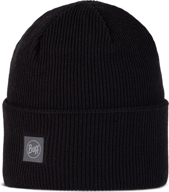 Buff Crossknit Beanie SOLID BLACK - Muts