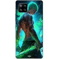 Maniacase Samsung Galaxy A42 5G Hoesje One Piece Zoro 3D Manga Anime Fanart