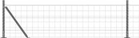 vidaXL Euro-hek met betonnen voetstuk 25 x 0,6 m PVC-coated staal mesh