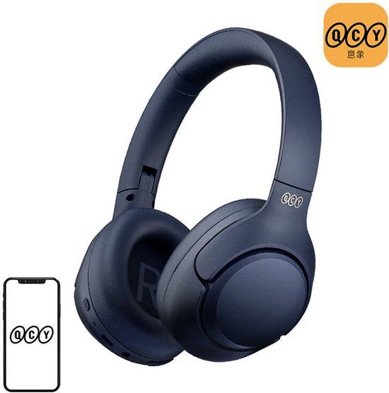 QCY H3 (Blauw) - Wireless Noise Cancelling headset - koptelefoon met Microfoon