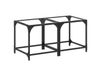Maison Exclusive - Tables basses avec plateau en verre, 2 pièces, transparent, 40x40x40 cm, acier