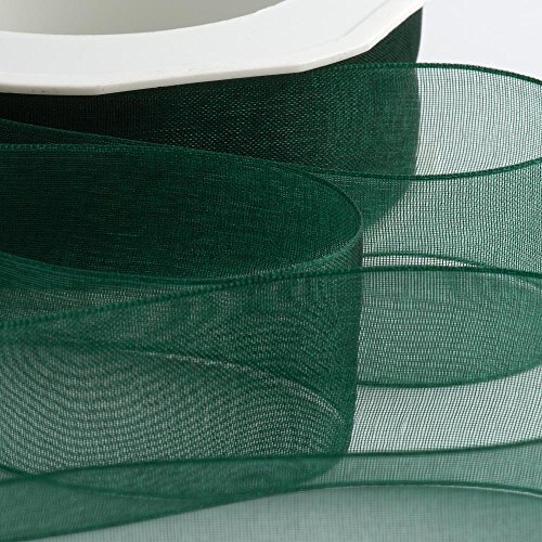 Italian Options Organza Lint 38mm x 20M - Donkergroen