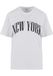 Miss Tee T-shirt New York City Wording, Blanc., S grande taille taille tall