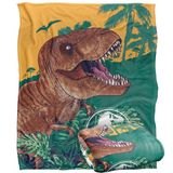 JURASSIC PARK Jungle Attack Silky Touch superzachte plaid, 152 x 127 cm