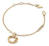 PULSERA GUESS Armband Oh My G Crystal Charm Bracelet Yellow Gold