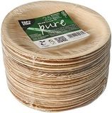 Merkloos / Sans marque Conpax Biologisch afbreekbare schalen/bordjes palmblad - 25x stuks - Dia 15 cm - Milieuvriendelijk