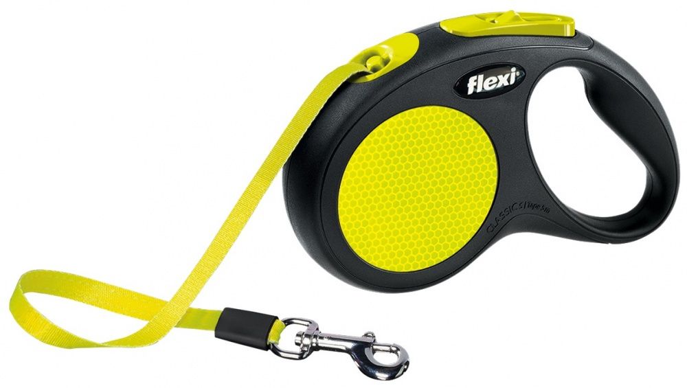 Flexi New NEON - Geel/Zwart - S - 5 m - 15 kg