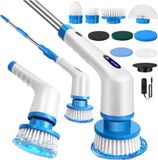 Bolt Edge Elektrische Spin Scrubber Tavien - 10-in-1 - Blauw/Zilver/Wit