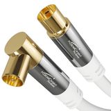 KabelDirekt 4K Antennekabel - 15m, Wit