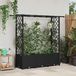 Prolenta Maison Exclusive - Jardinière surélevée avec treillis et toit, couleur noire, dimensions : 162,5 x 40 x 136 cm, matériau : polypropylène