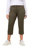 Ulla Popken Dames Hose Mony, Wadenlang, Zipptaschen, Stretch Broek, zwart, 40W / 32L