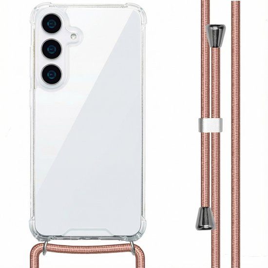 imoshion Hoesje - Geschikt voor Samsung Galaxy S25 Plus - Backcover met koord - Rosé Goud
