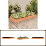 vidaXL Verhoogde Plantenbak - 240x120x25 cm - Vurenhout - Bruin
