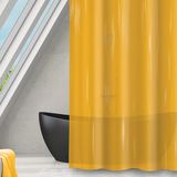 MSV Douchegordijn, polyester, Romana, 180 x 180 cm, saffraan, transparant