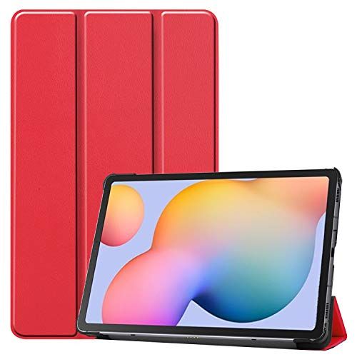 Lobwerk Cover voor Samsung Tab S6 Lite P610 P615 10,4 inch tablethoes slank met standfunctie en Auto Sleep/Wake functie Rood