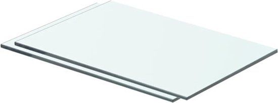 vidaXL Wandplanken - Glazen Schappen - 2 stuks - 40x20 cm - Transparant