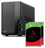 Merkloos Synology NAS - 2-bay - Intel Celeron J4125 - 2 GB RAM - 2.5 GbE - With 2 x 4 TB Hard Drives