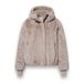 District faux fur jas - beige