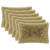 vidaXL Kussensloop 6 pcs HEERLEN Lichtgroen 30 x 50 cm PV Fleece