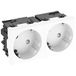 OBO Bettermann Stopcontact 33°, 2-voudig randaarde, Connect 45 250V, 10/16A polycarbonaat zuiver wit RAL 9010, 6120483