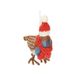 Pendentif de Noël oiseau avec bonnet et écharpe feutre