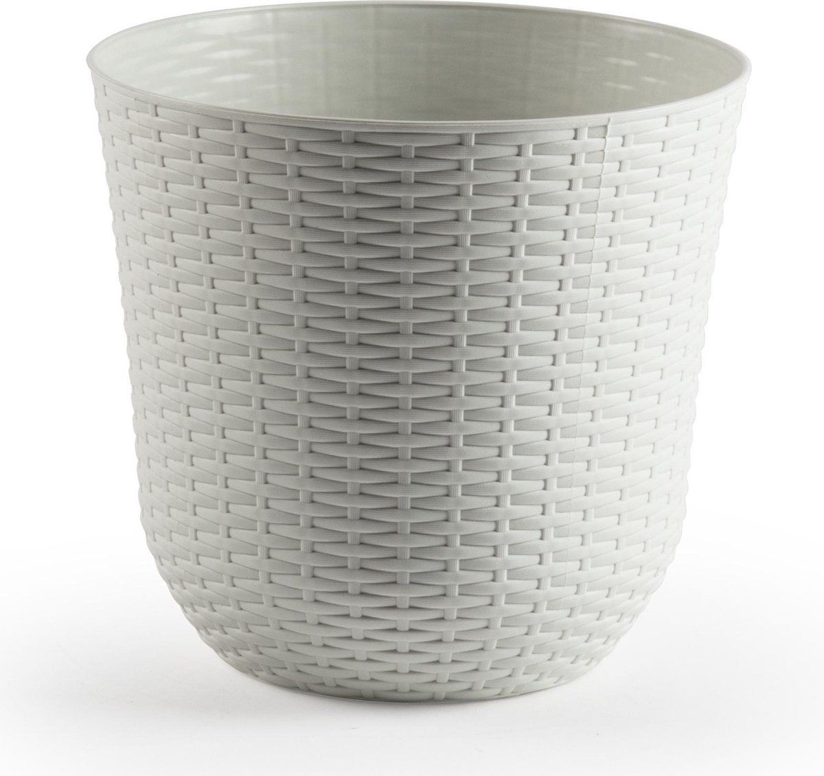 Forte Plastics Ronde bloempot - 32 cm - Ivoor wit - Kunststof - Binnen & Buiten