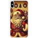 Apple iPhone X, Apple iPhone XS pere noel vintage bedrukt siliconen hoesje