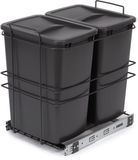 Emuca Recycle recyclingbak voor bodembevestiging en handmatig uitschuifbaar in keukenblok Recycle 2x