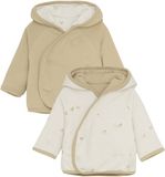 Noppies Nuru Jasje - Animals - Maat 50 - Offwhite