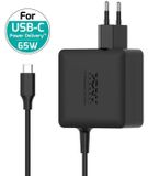PORT DESIGNS Alimentation pour ordinateur portable GaN2, 65W, 1,5 mètre USB-C, noir