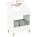 vidaXL Étagères multimédia Blanc 70,5 x 46 x 112 cm Bois traité