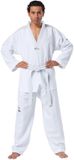 Kwon Fightlite Kimono Taekwondo Wit Polyester Unisex Lange Mouw Maat 160
