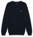 Lyle & Scott pull marine foncée avec structure gaufrée et logo aigle pour hommes - M (38)