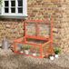 Merkloos / Sans marque ZKOO B.V. Kweekkas met afdekking, weerbestendig, gemaakt van hout en polycarbonaat, oranje, 90x46x40 cm