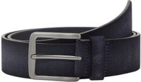 Tom Tailor - TTBART leren riem met vierkante gesp - Maat 90 - navy uni