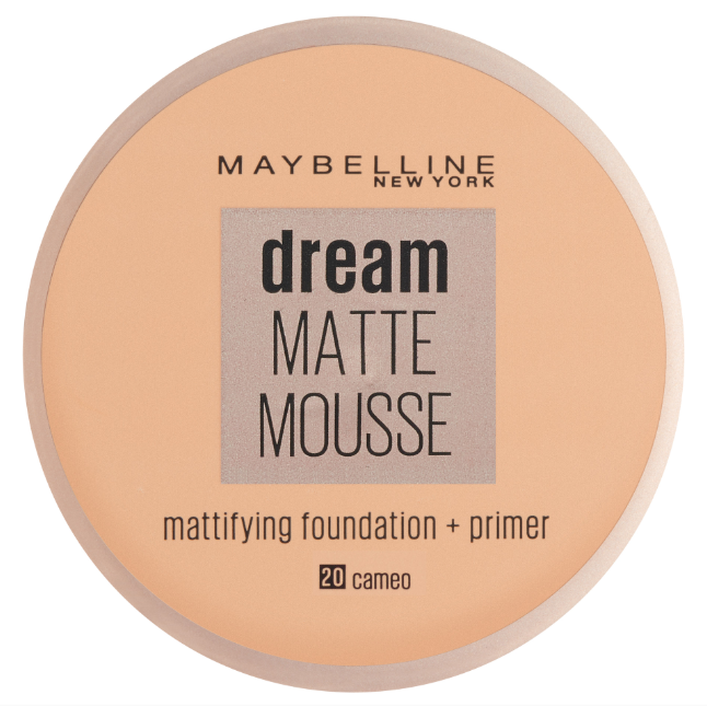Maybelline Dream Matte Mousse Mattifying Foundation + Primer - 020 Cameo - Matterende Foundation met Medium Dekking - 18 ml