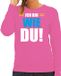 Bellatio Decorations Apres ski sweater/trui voor dames - ich bin wie du - roze - wintersport - skien XXL