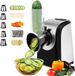 Professionele elektrische rasp, 5-in-1, 150 W, multifunctionele groentesnijder met trommels van roestvrij staal voor wortelen, aardappelen, kaas, fruit en salade