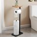 Unyqoos® Vrijstaande toiletpapierhouder met plank en stabiele basis voor badkamer