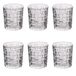 Villa d'Este Home Tivoli Set van 6 waterglazen van glas 275 ml vlechtdecoratie cottage
