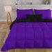 PETTI Artigiani Italiani - Winterdekbed 240x260 cm 2-Persoons, Warm Dubbelzijdig Dekbed Paars Zwart, Anti-allergisch Microvezel 300g/m², Zacht en Behaaglijk, Made in Italy