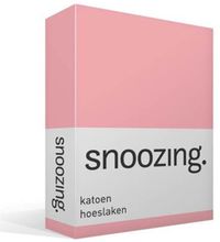 Snoozing Katoen Hoeslaken - 90x210 cm - Roze