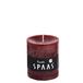 SPAAS Rustieke geurloze cilinderkaars 68/80 mm, ± 30 uur - wijnrood